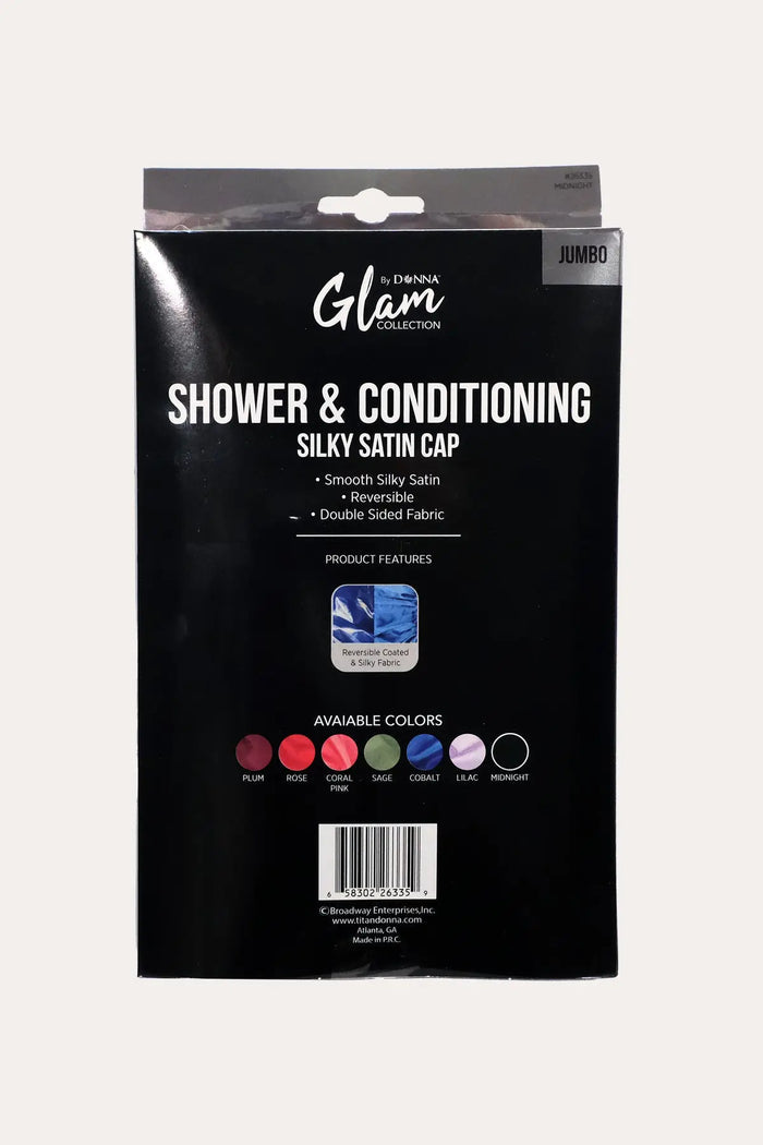 DONNA SHOWER GLAM SILKY SATIN CAP JUMBO DONNA
