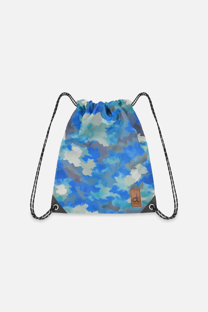 Drawstring Bag Blue And Grey Camouflage-0