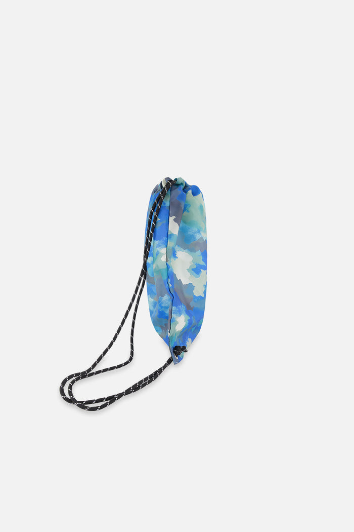 Drawstring Bag Blue And Grey Camouflage-2