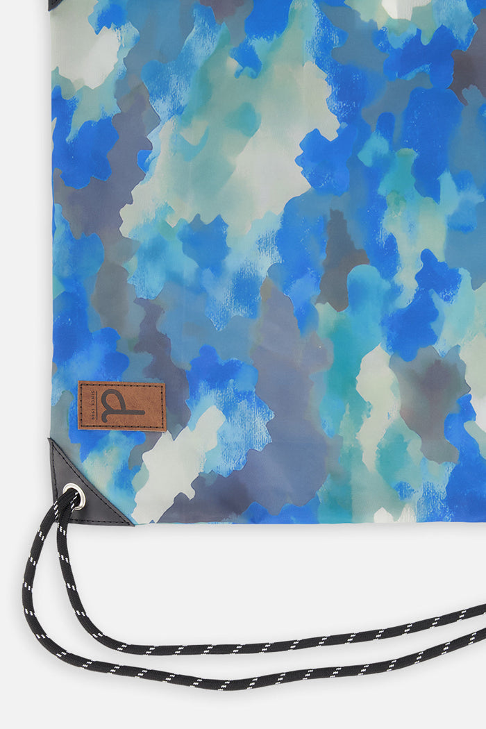 Drawstring Bag Blue And Grey Camouflage-3