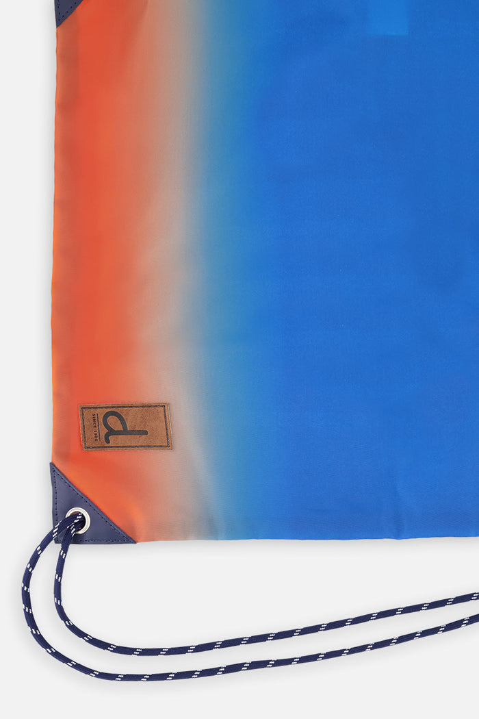 Drawstring Bag Blue And Orange Gradient-2