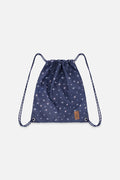 Drawstring Bag Navy With Star Print-0