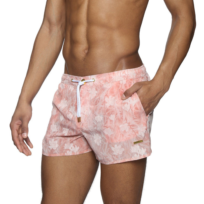 Dusty Pink Peony Barcelona Printed Swim Short - Parke & Ronen