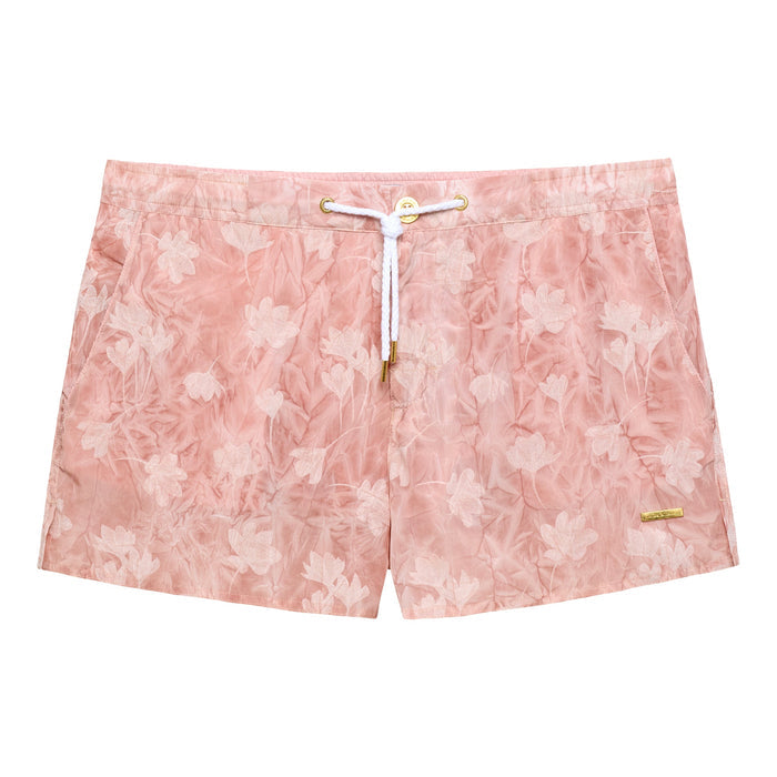 Dusty Pink Peony Barcelona Printed Swim Short - Parke & Ronen