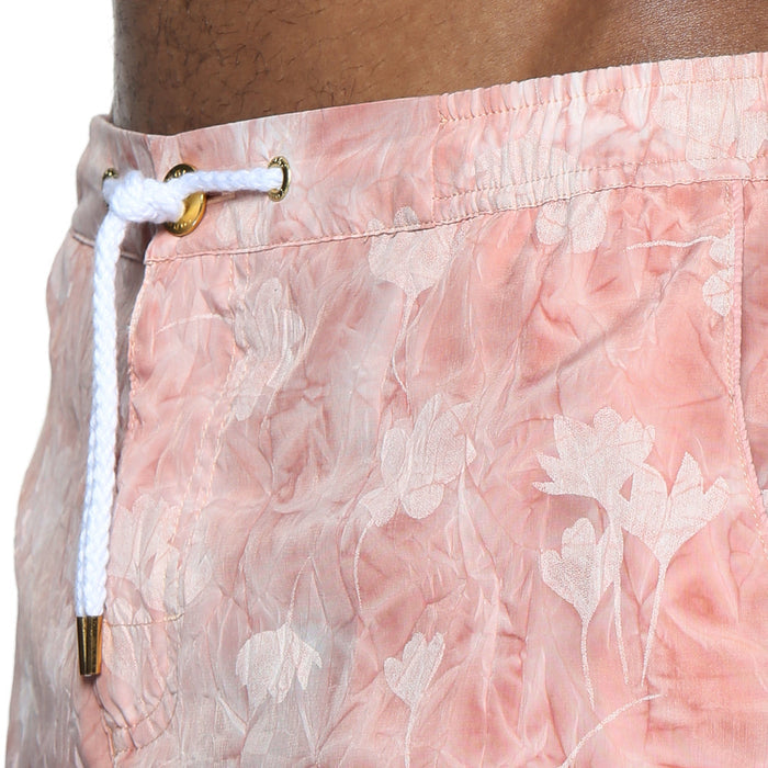 Dusty Pink Peony Barcelona Printed Swim Short - Parke & Ronen