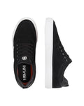 Black element sneakers with white soles on a white background