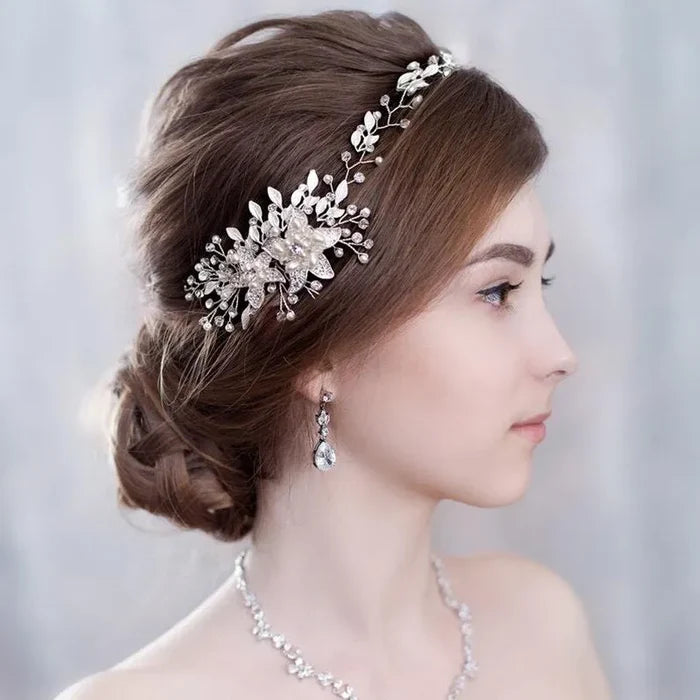Wedding Hair Accessories - Pearl and Crystal Bridal Headband - More Colors