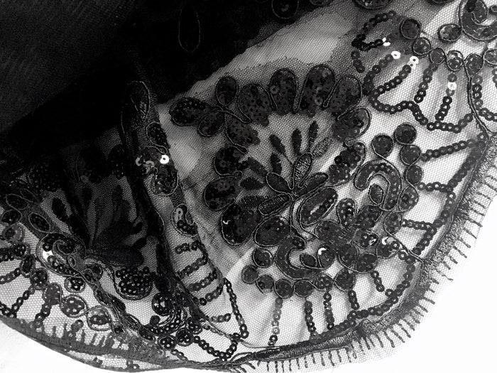 Wedding Veils - Black Lace Edge Cathedral Bridal Veil