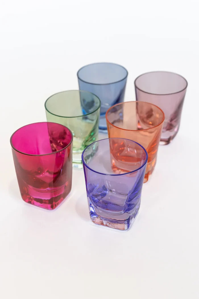 ESTELLE COLORED SHOT GLASSES - SET OF 6 {MIXED SET}