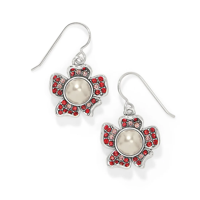 Everbloom Pearl & Ruby French Wire Earrings