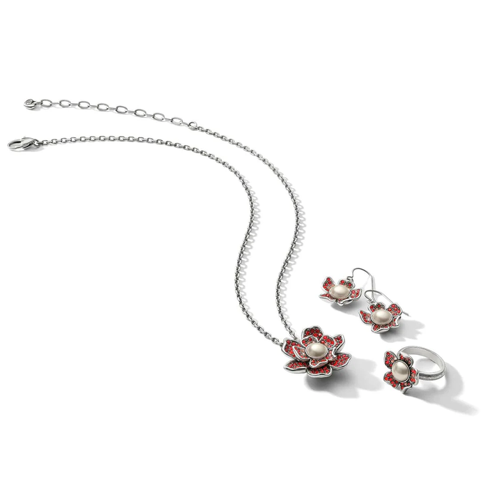 Everbloom Pearl/Ruby Necklace