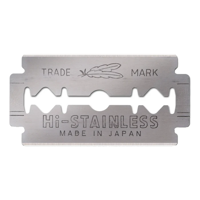 Enkelt Feather Hi-STAINLESS metallisk barberblad fra Japan