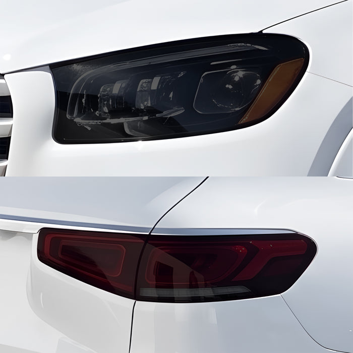Fits Mercedes-Benz GLS-Class 2024-2026 Full Headlight Taillight Precut Smoked PPF Tint Kit Film Overlay  - Bogar Tech Designs