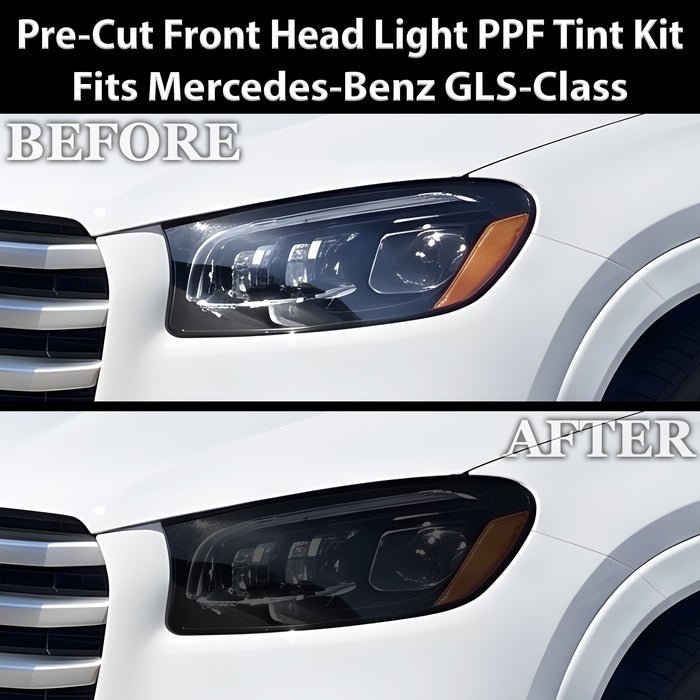Fits Mercedes-Benz GLS-Class 2024-2026 Full Headlight Taillight Precut Smoked PPF Tint Kit Film Overlay  - Bogar Tech Designs