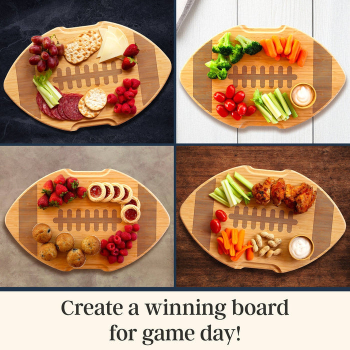 Flip, Serve & Store® Football Charcuterie Board with Lid - Olita Gifts & Goods