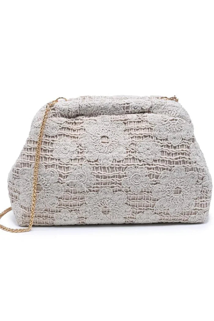 Floral Woven Clutch/Evening Bag
