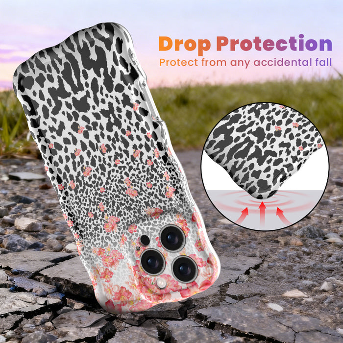 Flower-fetti Leopard Wavy Luxe MagSafe Case for iPhone