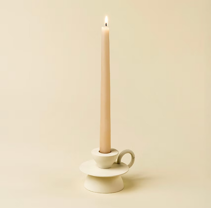 Forge Candle Holder, Ivory - Magnolia Lane co. Home + Garden + Gift