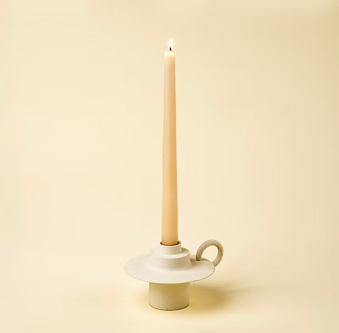 Foundry Candle Holder, Ivory - Magnolia Lane co. Home + Garden + Gift