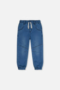 French Terry Denim Jogger Pants Light Blue-0
