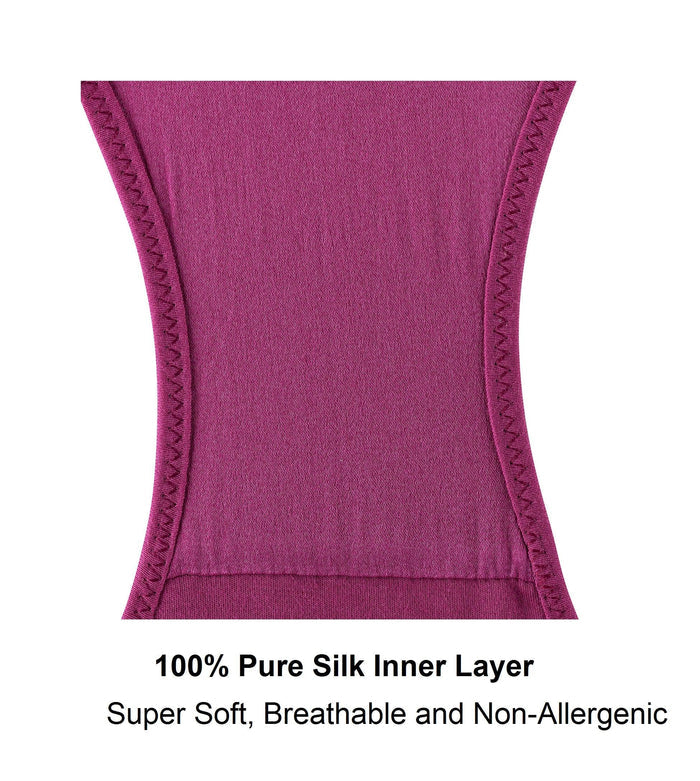 Fuchsia High Waisted Silk and Organic Cotton Full Brief, view 5 – Juliemay Lingerie