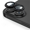 Black Coconut Lane camera lens cover being lifted, showing full coverage design for camera protection.