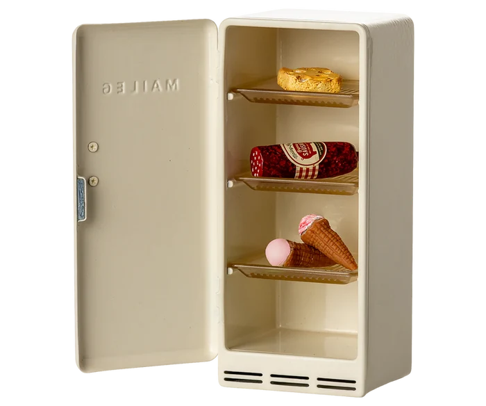 Maileg - Furniture For Mouse - Fridge (New 2025) - Contents