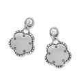 Gaia Flower Post Drop Earrings