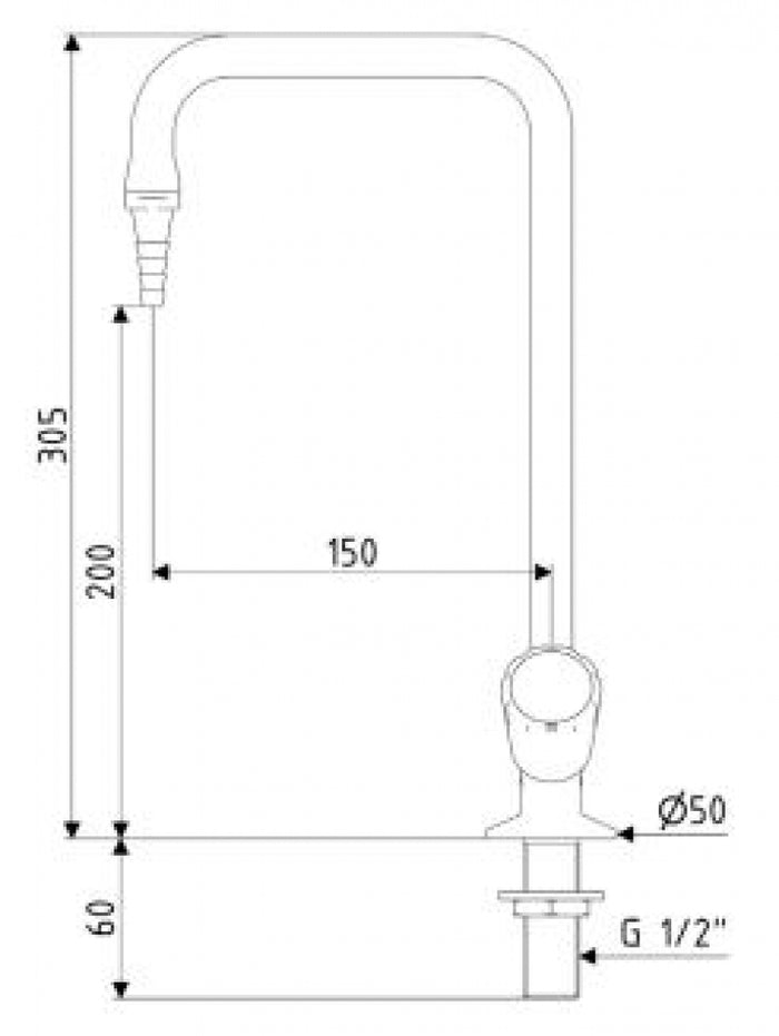 Gentec DURA101 Hob Mounted Laboratory Stop Tap