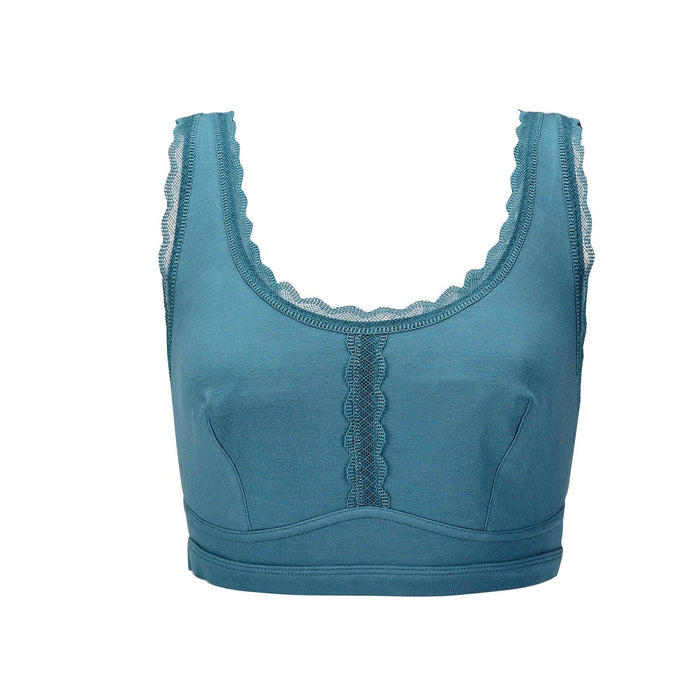 Georgia Silk Back Support Full Coverage Wireless Organic Cotton Bra, view 8 – Juliemay Lingerie