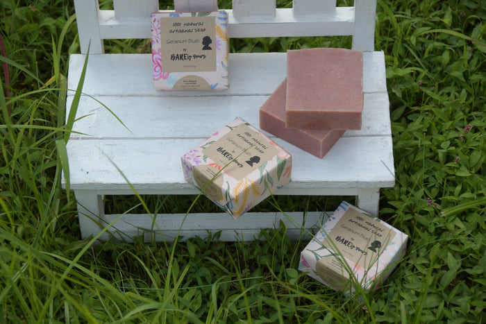 Geranium Blush natural soap bar