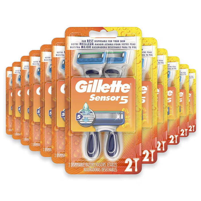 Gillette Sensor #5867 Men’s Razor - 2 Ct - 12 Pack