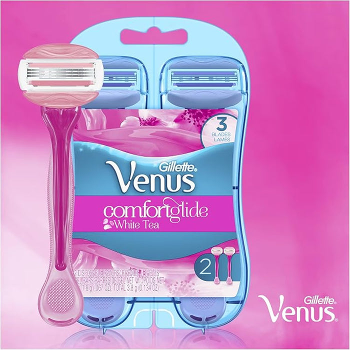 Gillette Venus ComfortGlide White Tea Razors - 2 Ct - 12 Pack