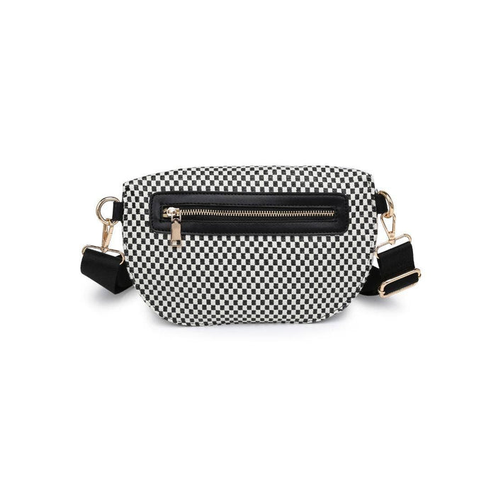 Gizelle - Small Checker Belt Bag: Black White - Olita Gifts & Goods