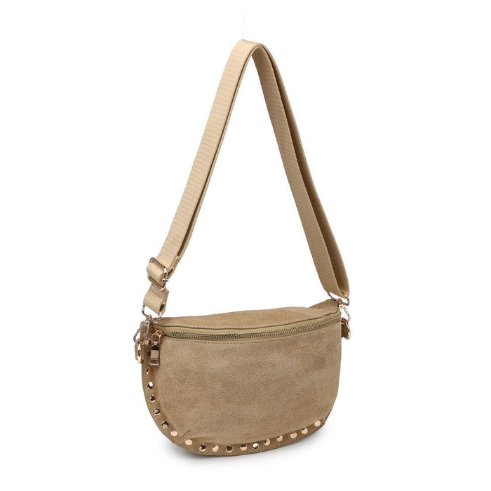 Gizelle-Suede Belt Bag: Custard - Olita Gifts & Goods