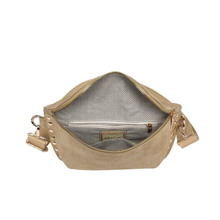 Gizelle-Suede Belt Bag: Custard - Olita Gifts & Goods