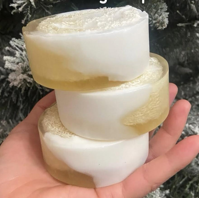 Goats Milk Almond Coconut Loofah Soap Bar
