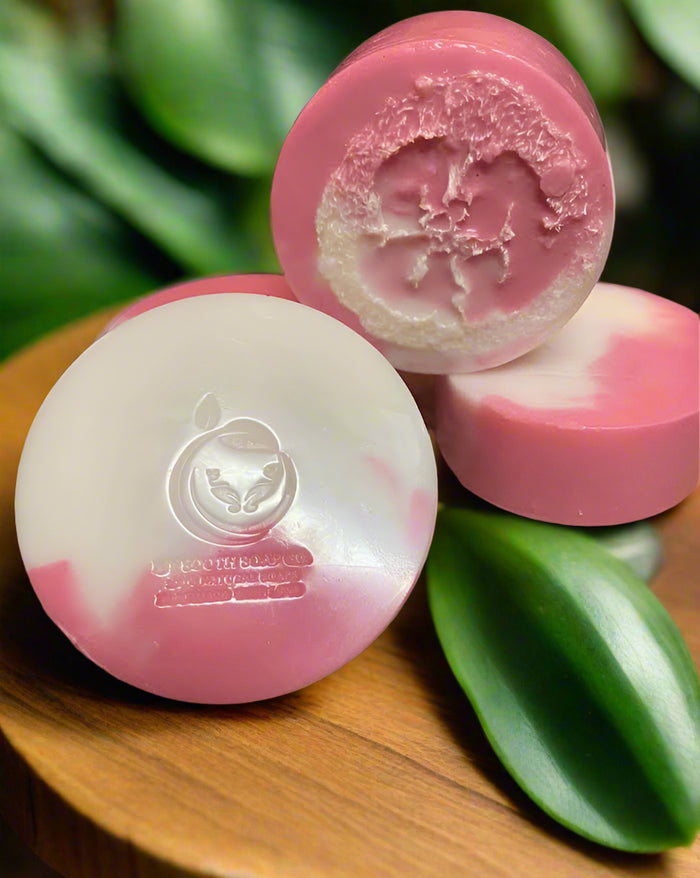 Goats Milk Japaneses Cherry Blossom Loofah Soap bar