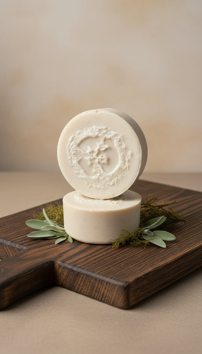 Goats Milk Shea butter Sage & Sea Moss Loofah Soap Bar