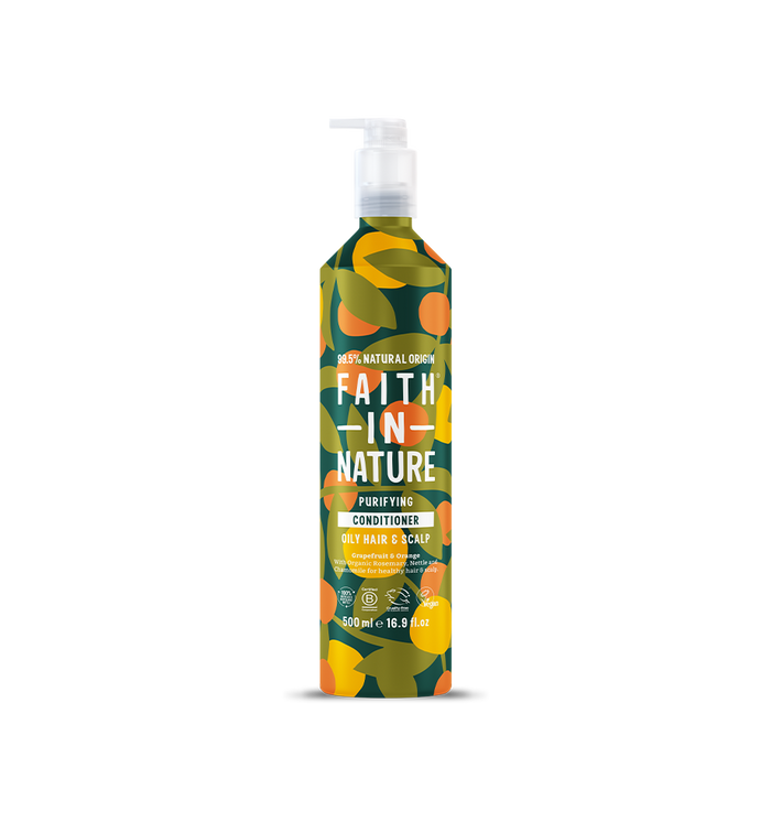 Faith In Nature 500ml aluminium Grapefruit & Orange conditioner for oily hair