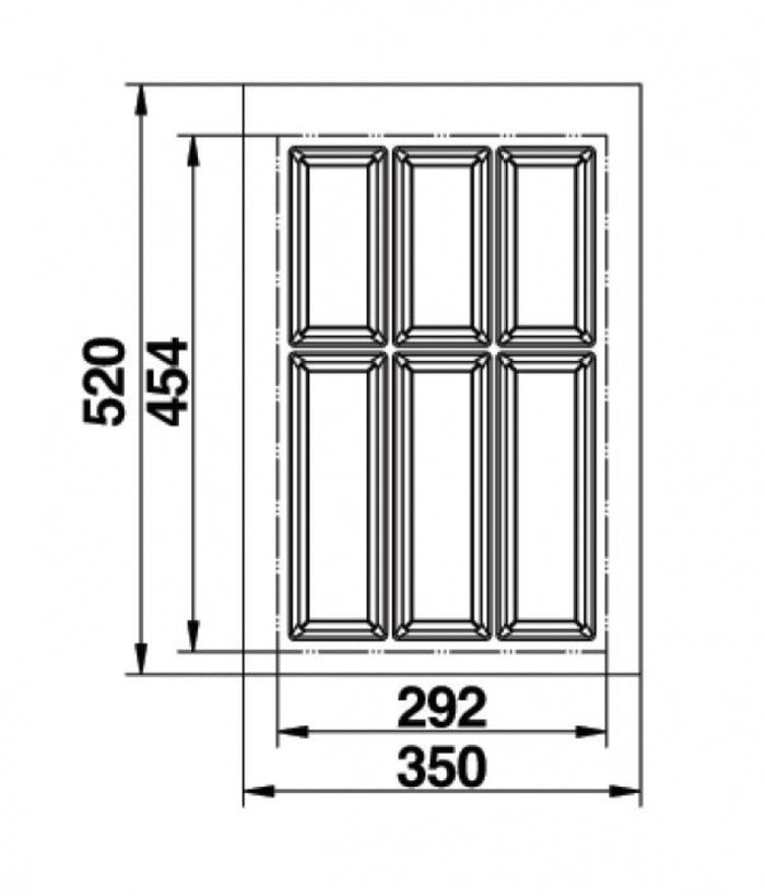 Hafele Classico 500 Cutlery Tray Suits 400mm Drawer