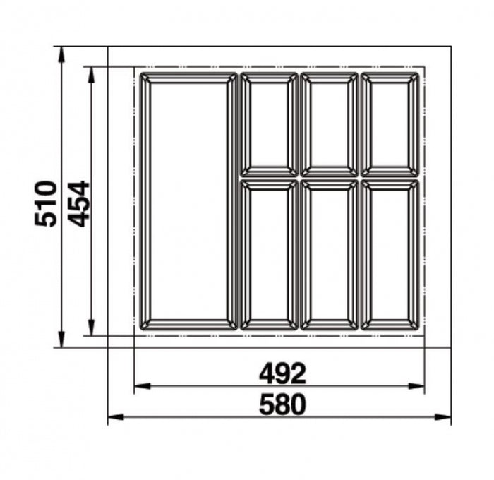 Hafele Classico 500 Cutlery Tray Suits 600mm Drawer