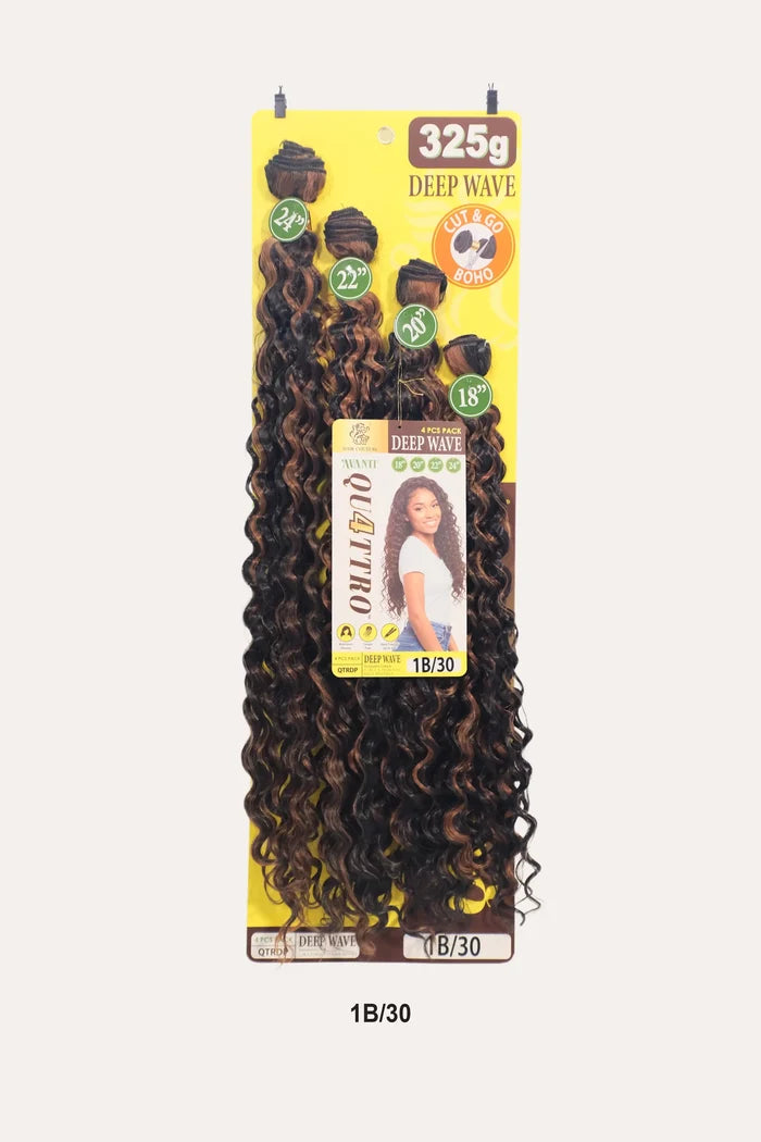 HAIR COUTURE QUATTRO HAIR WEAVE BUNDLE 4PC - DEEP WAVE (18"20"22"24")