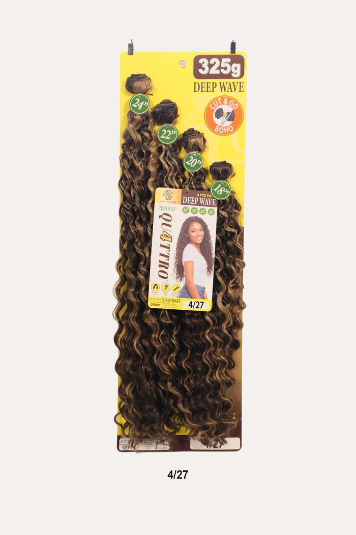 HAIR COUTURE QUATTRO HAIR WEAVE BUNDLE 4PC - DEEP WAVE (18"20"22"24")