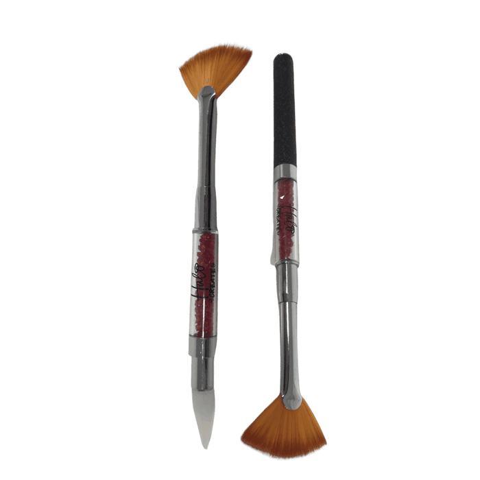 PURE NAILS Halo Create Combo Fan Brush &amp; Diamante Pick Up