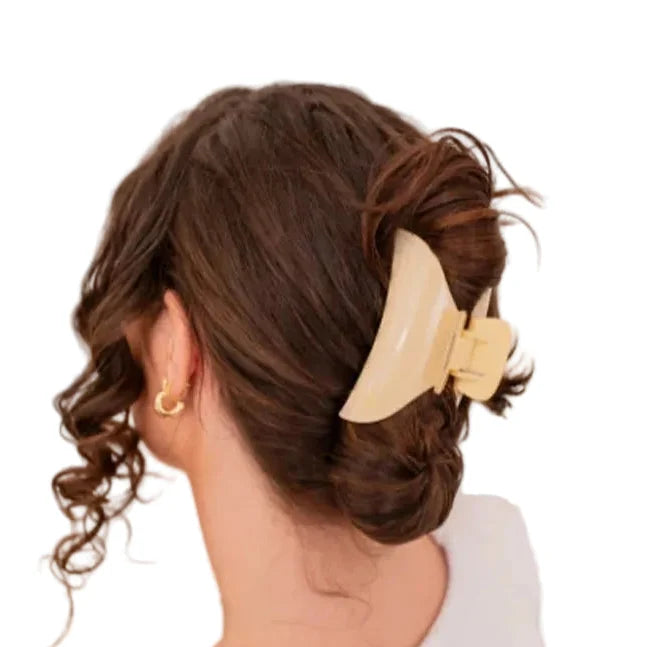 Handcrafted Hair Claw Clip - Ivory