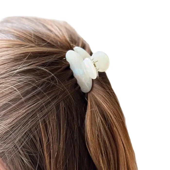 Handcrafted Hair Claw Clip - Pearl