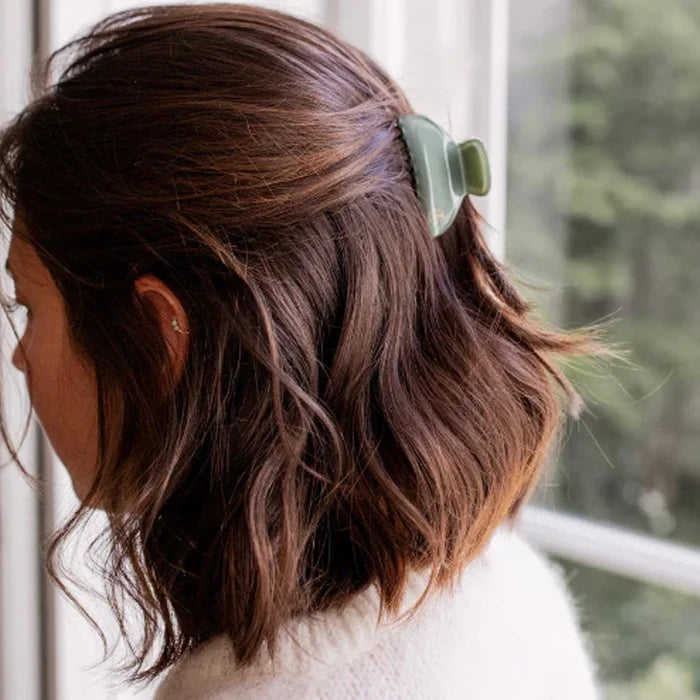 Handcrafted Hair Claw Clip - Water Green