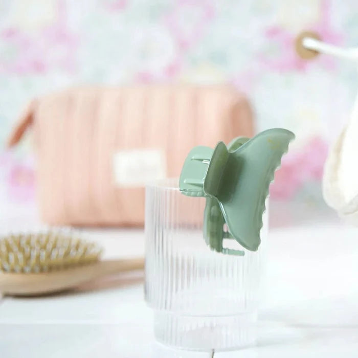 Handcrafted Hair Claw Clip - Water Green