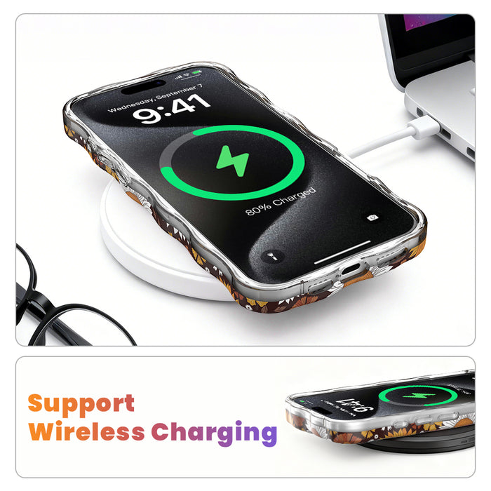 Harvest Sunflowers Wavy Luxe MagSafe Case for iPhone â Harvest Sunflowers Bring golden-hour glow to your phone with the Harvest Sunflowers Wavy Luxe MagSafe Case.